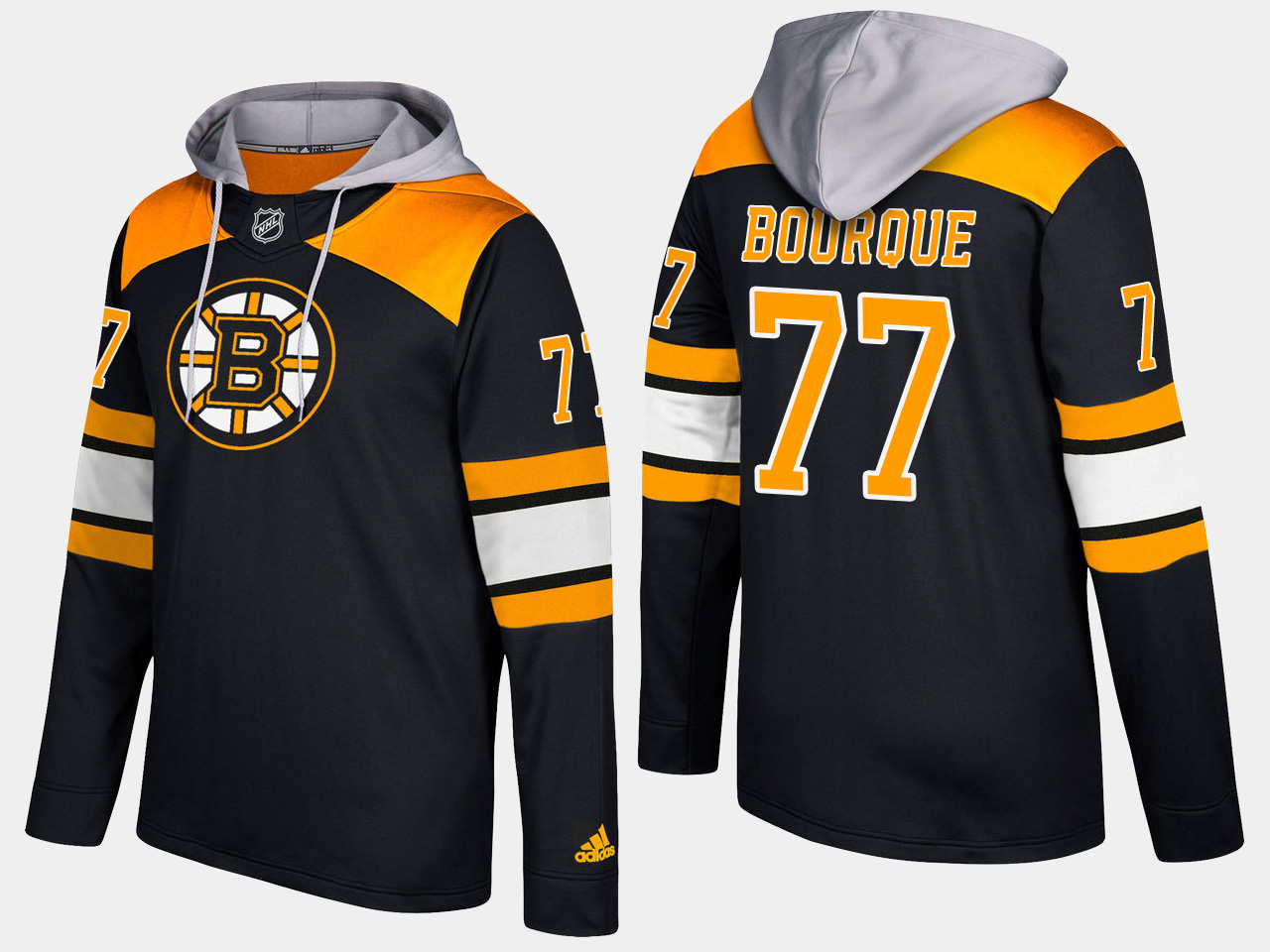 Men NHL Boston bruins retired #77 ray bourque black hoodie